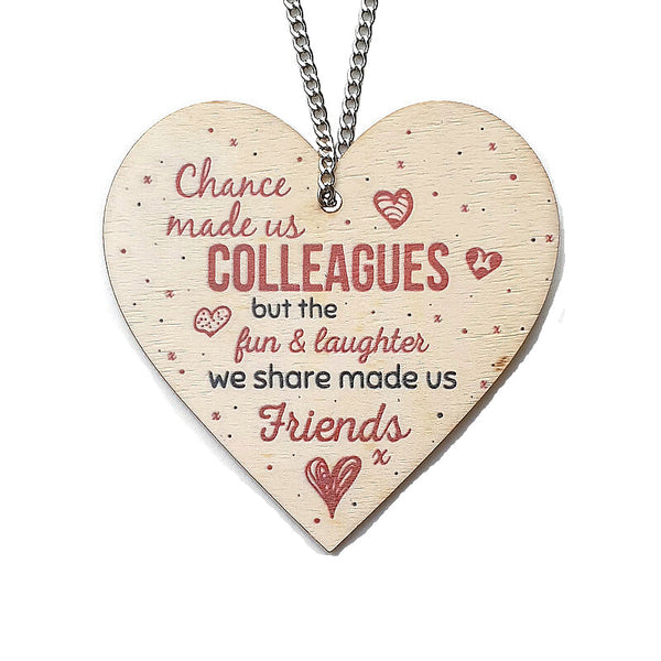 WOODEN HEART KEEPSAKE For Colleagues