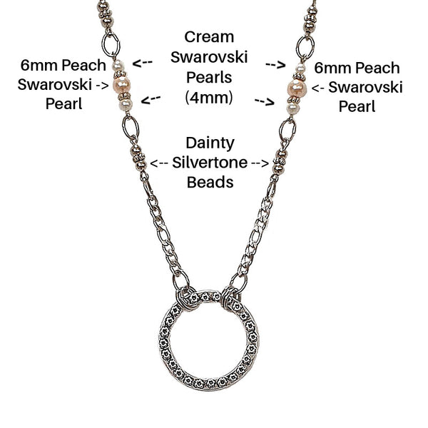 PEACHES and CREAM  (Stainless Steel Chain)