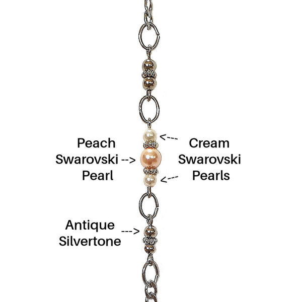 PEACHES and CREAM  (Stainless Steel Chain)