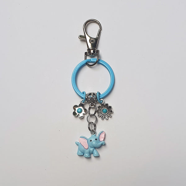 SILVERTONE Little Blue Elephant KEYCHAIN