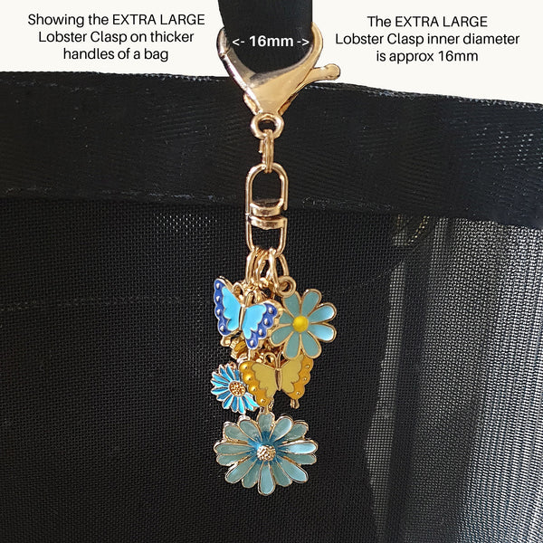 Butterflies & Flowers Bag Tag Accessory Goldtone