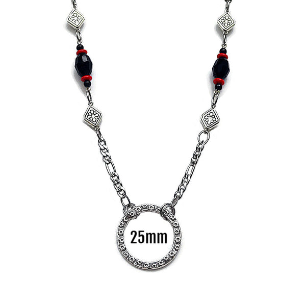 LANYARD BLACK WITH A TOUCH OF RED (Stainless Steel Chain)  - SPECLACE