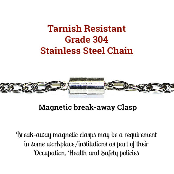 MIDNIGHT FLOWER LANYARD (Stainless Steel Chain)  - SPECLACE
