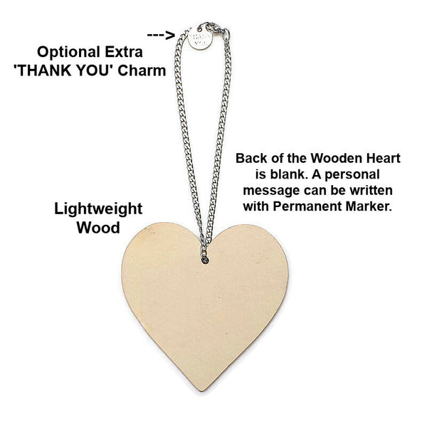 WOODEN HEART KEEPSAKE For Colleagues (Black Font)