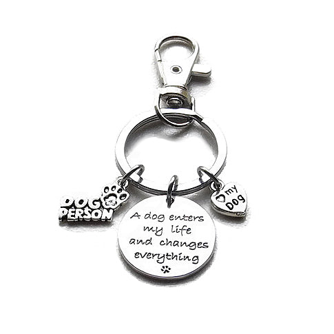 KEYCHAIN "A dog enters my life and changes everything"  - SPECLACE