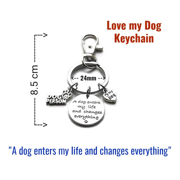 KEYCHAIN "A dog enters my life and changes everything"  - SPECLACE