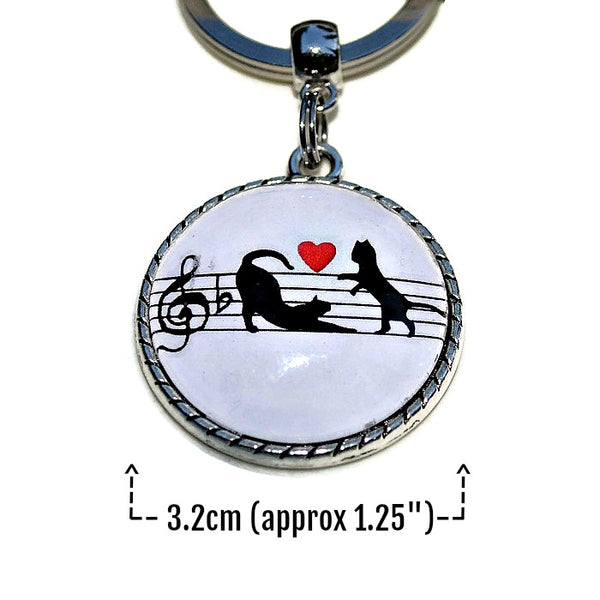 I LOVE CATS KEYCHAIN Two Playful Cats  - SPECLACE