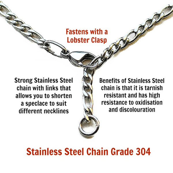 LOVELY IN WHITE GLASSES CHAIN (Stainless Steel Chain)  - SPECLACE