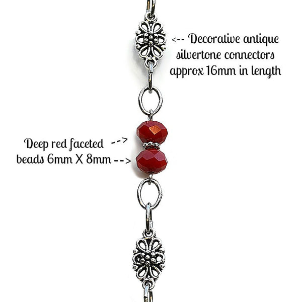 DEEP RED GLASSES CHAIN  - SPECLACE