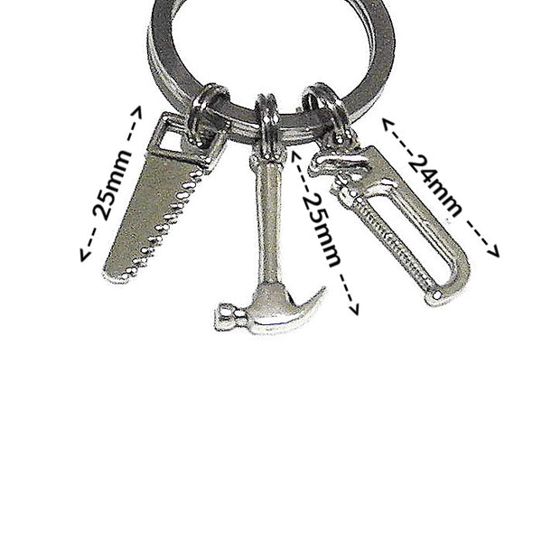 DAD'S TOOLS KEYCHAIN Saw Hammer Hacksaw  - SPECLACE