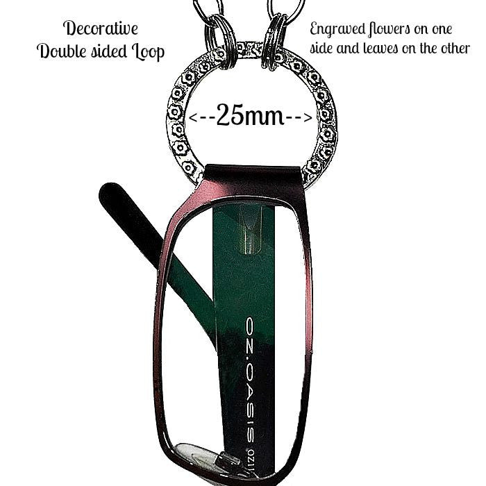 Eyeglass holder top necklace loop