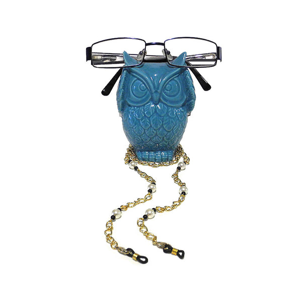 GOLDEN DELIGHT Glasses Chain with BLACK RUBBER LOOPS  - SPECLACE