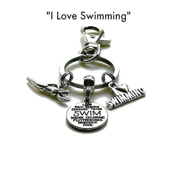 \'I LOVE SWIMMING\'  KEYCHAIN  - SPECLACE