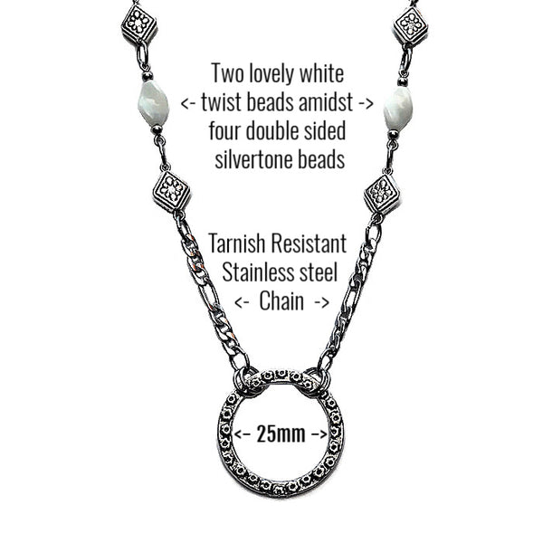 LOVELY IN WHITE GLASSES CHAIN (Stainless Steel Chain)  - SPECLACE