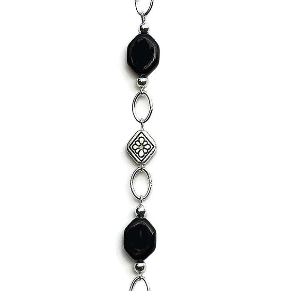 MIDNIGHT FLOWER LANYARD (Stainless Steel Chain)  - SPECLACE