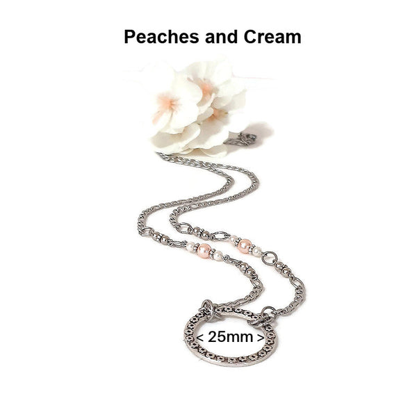 PEACHES and CREAM  (Stainless Steel Chain)