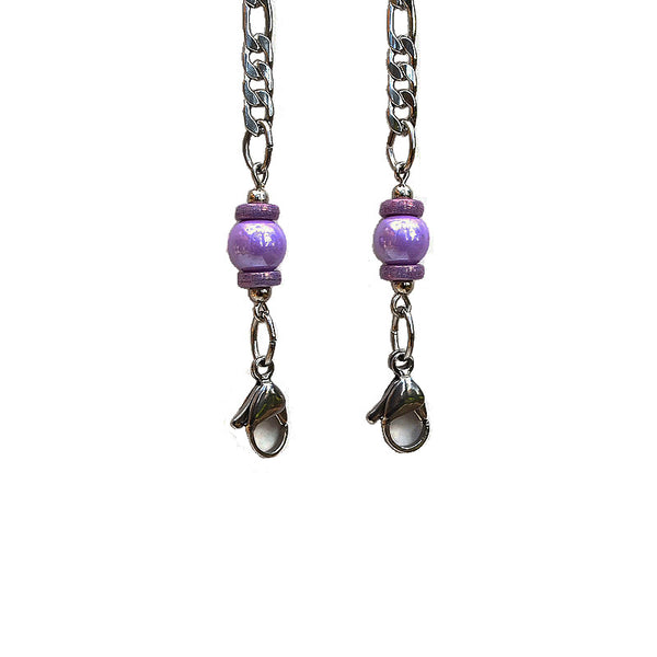 FACEMASK CHAIN ~ SHADES OF VIOLET (Tarnish Resistant Stainless Steel)