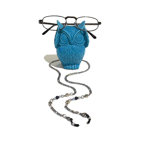 SHADES of BLUE with BLACK RUBBER LOOPS (Grade 304 Stainless Steel Chain)  - SPECLACE