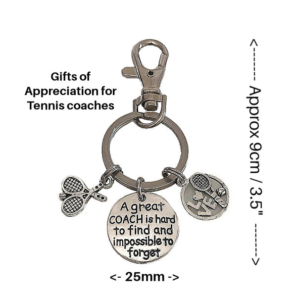 GIFTS FOR TENNIS COACHES KEYCHAIN