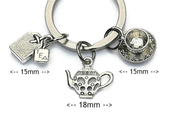 TEA LOVERS KEYCHAIN Add On with three Tea themed charms  - SPECLACE