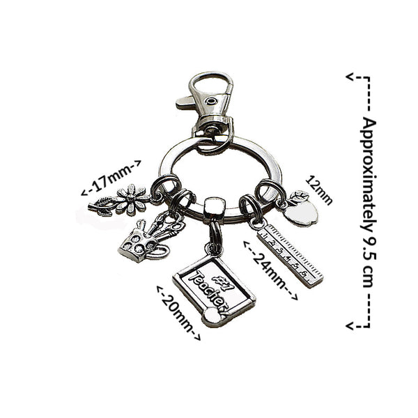 GIFTS FOR TEACHERS  FIVE CHARM KEYCHAIN  - SPECLACE