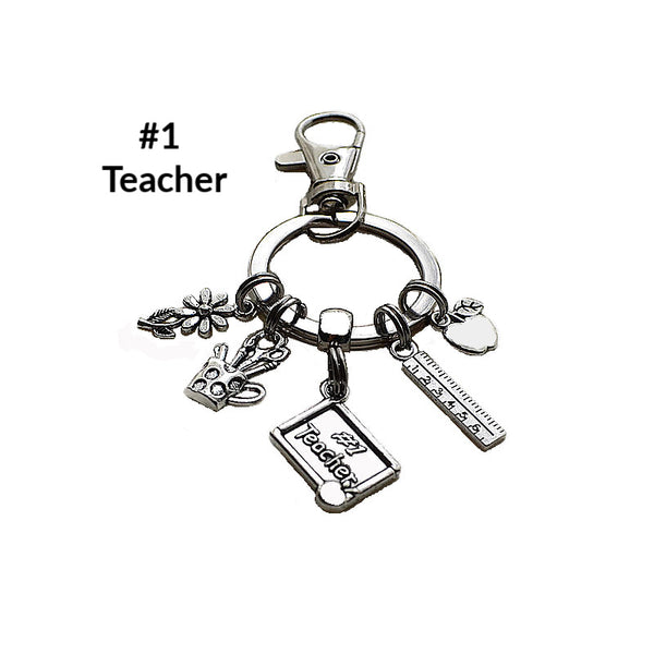GIFTS FOR TEACHERS  FIVE CHARM KEYCHAIN  - SPECLACE