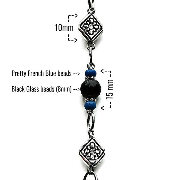 BLACK WITH A TOUCH OF BLUE (Stainless Steel Chain)  - SPECLACE
