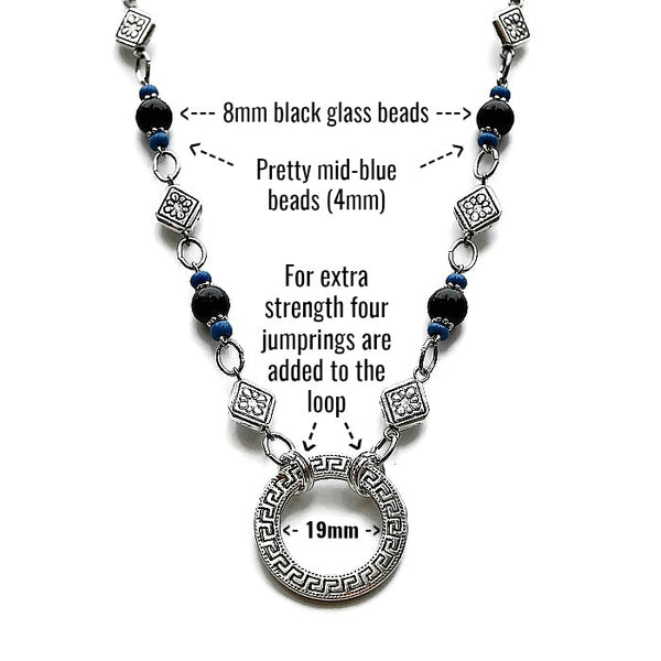 BLACK WITH A TOUCH OF BLUE (Stainless Steel Chain)  - SPECLACE