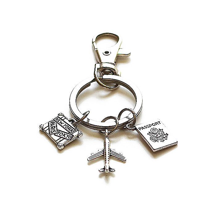 Travel charms keychain on sale