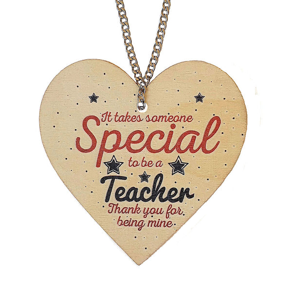 WOODEN HEART KEEPSAKE For Teachers