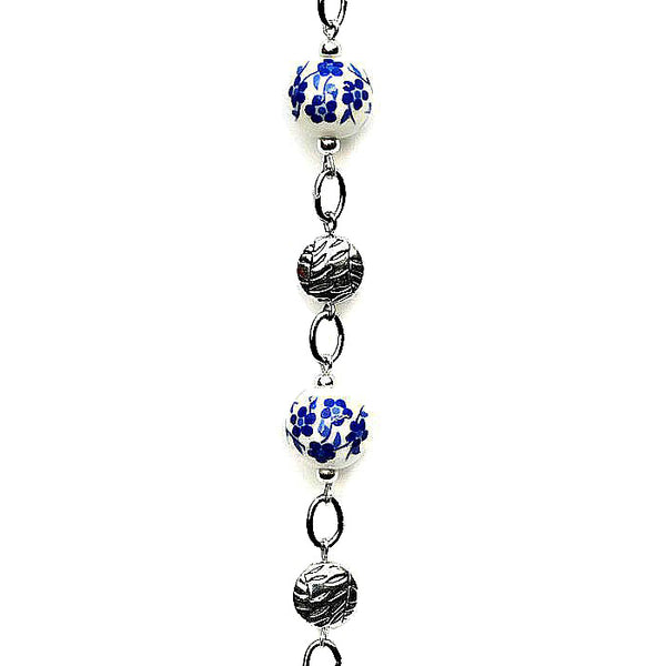 FLORAL BLUE LANYARD (Stainless Steel Chain)  - SPECLACE